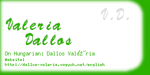 valeria dallos business card